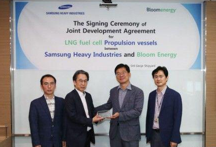 三星重工與Bloom Energy簽署協議，加緊開發燃料電池動力船舶